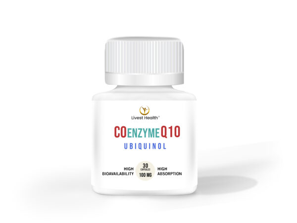 Image showing a sample bottle of CoQ10 supplements