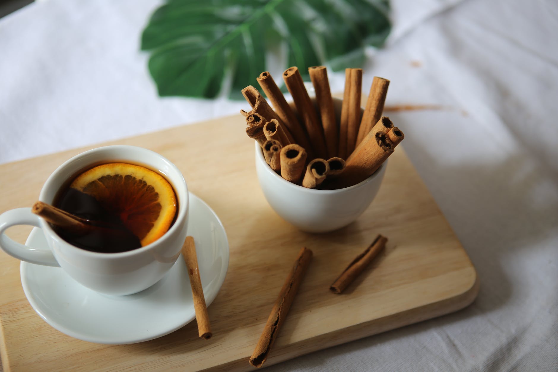 lemon tea served on teacup