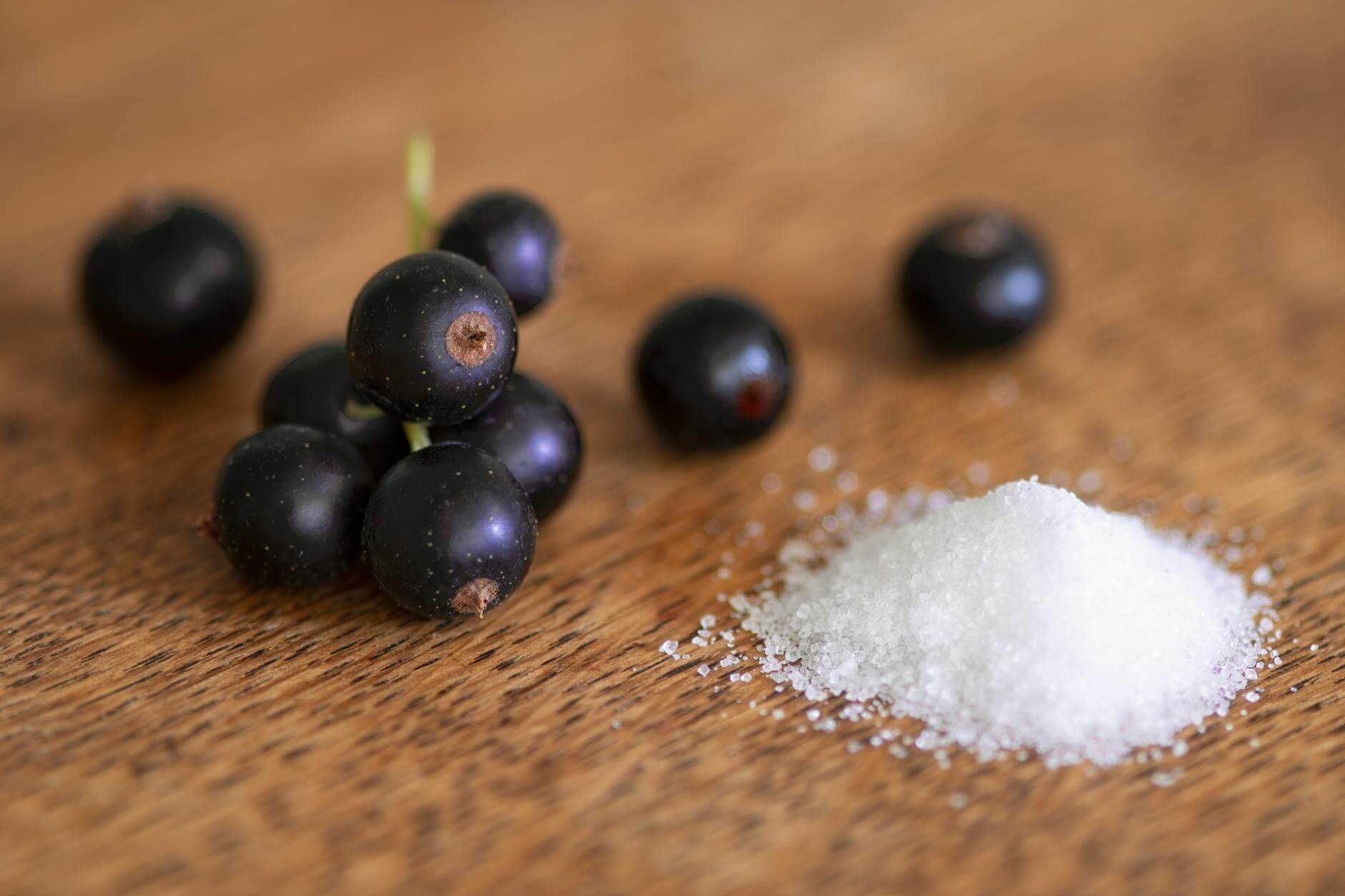 black berries near salt