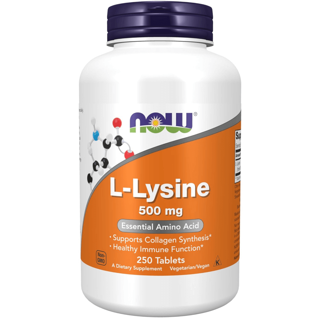 Now Foods L-lysine supplements 500 mg 250 tablets